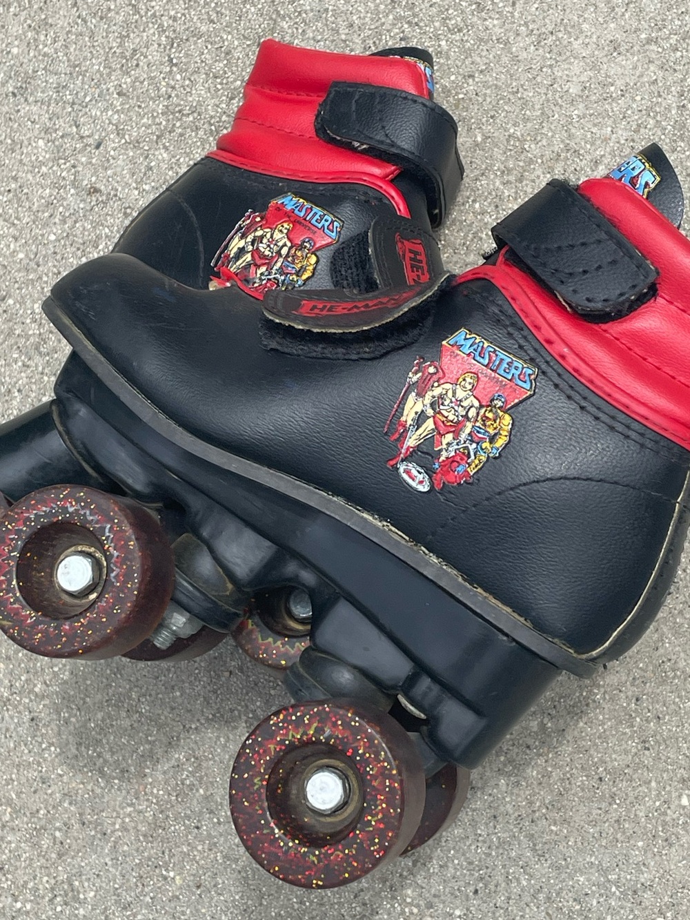 Vtg 1985 He-Man Masters of the Universe MOTU Mattel Roller Skates Youth Size 11J